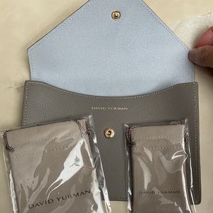 David Yurman leather jewelry carrying pouch